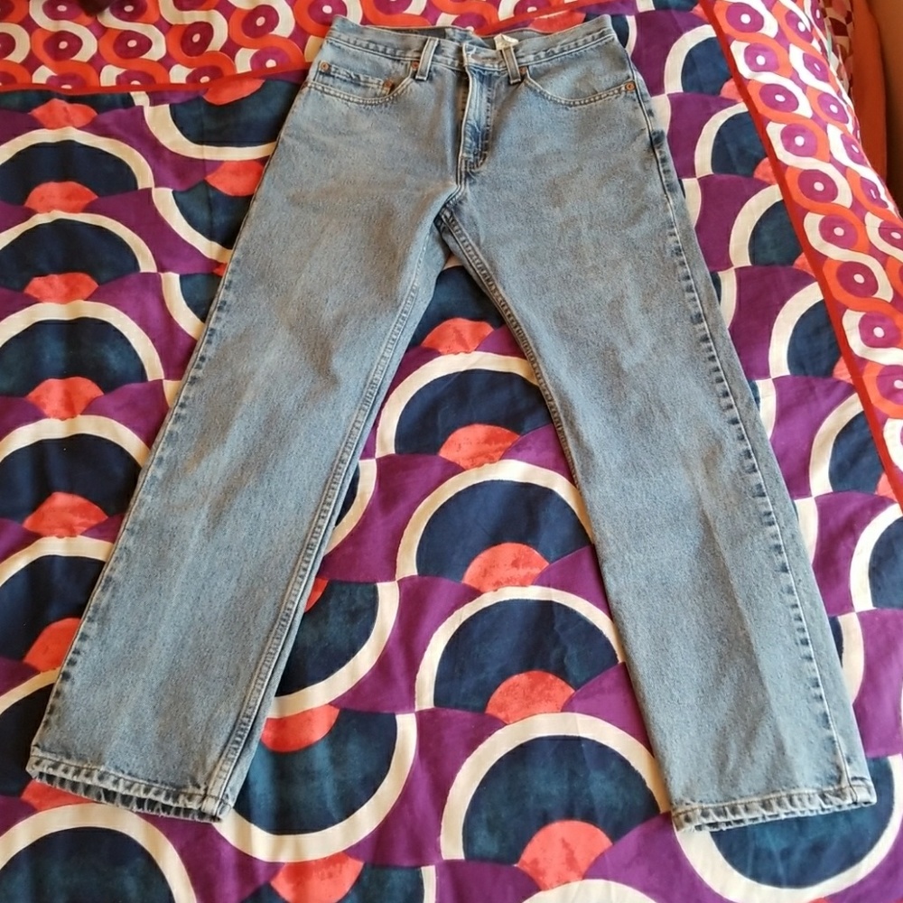 High-rise vintage Levi's 505s, 100% cotton